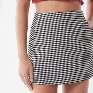 Urban Outfitters Black and White Gingham Mini Skirt